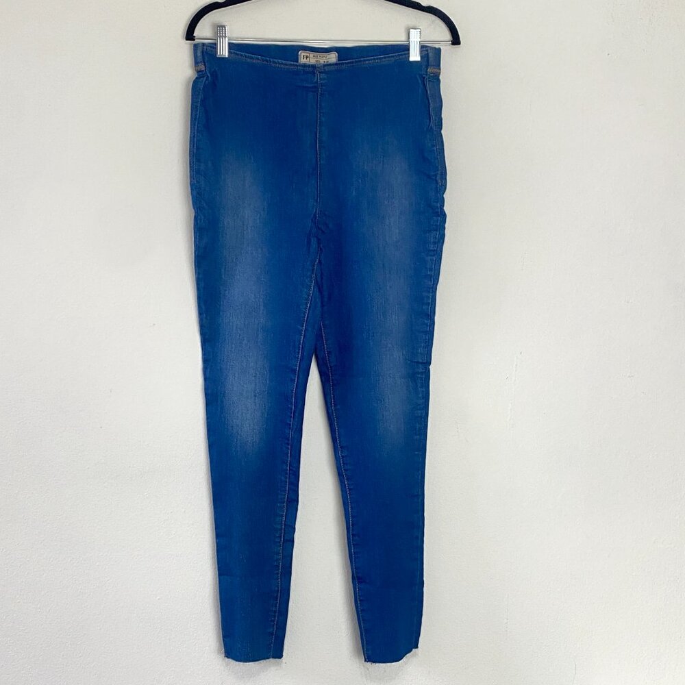 FREE People Jeans Infinite Pull-On Pants Stretch Slim Fit Medium Wash Size 30